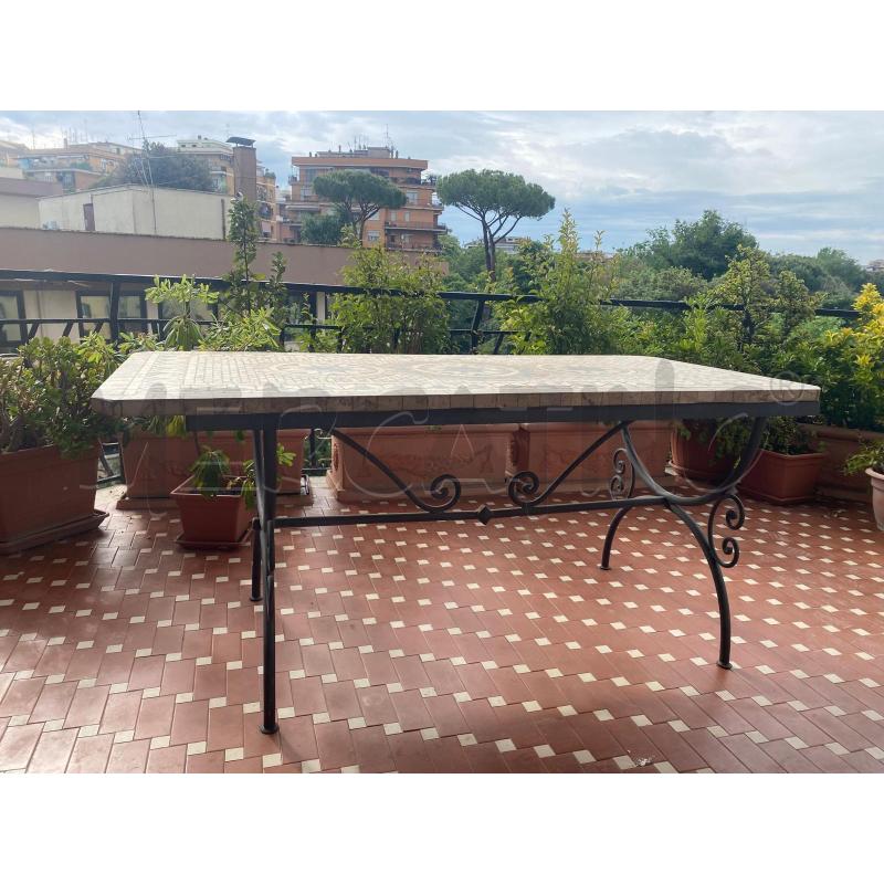 TAVOLO RETT P/PIETRA METALLO | Mercatino dell'Usato Roma talenti 5