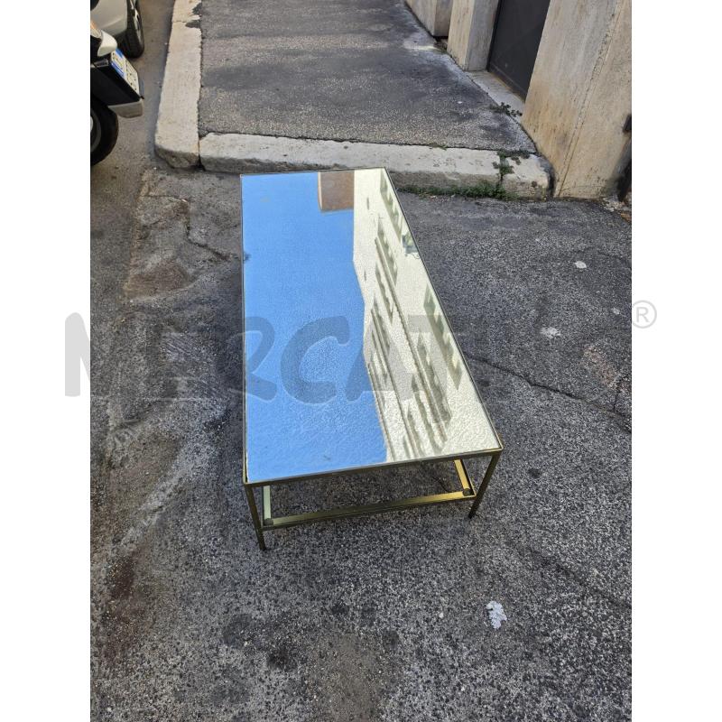 TAVOLO SALOTTO RETT MET DOR P/VETRO | Mercatino dell'Usato Roma talenti 2
