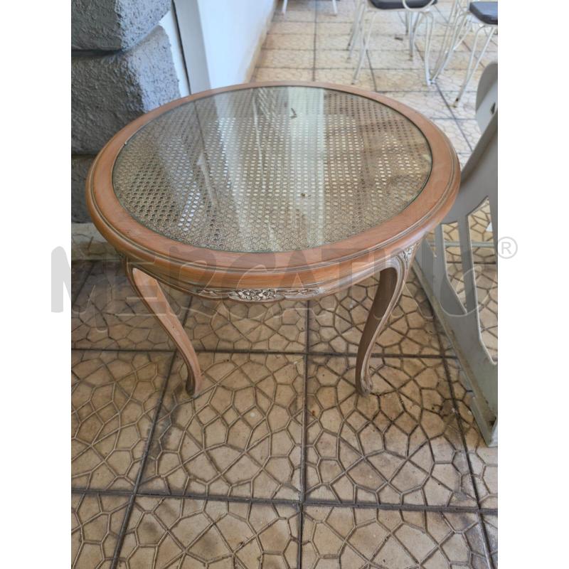 TAVOLO TONDO P/VETRO CHIARO SHABBY | Mercatino dell'Usato Roma talenti 1