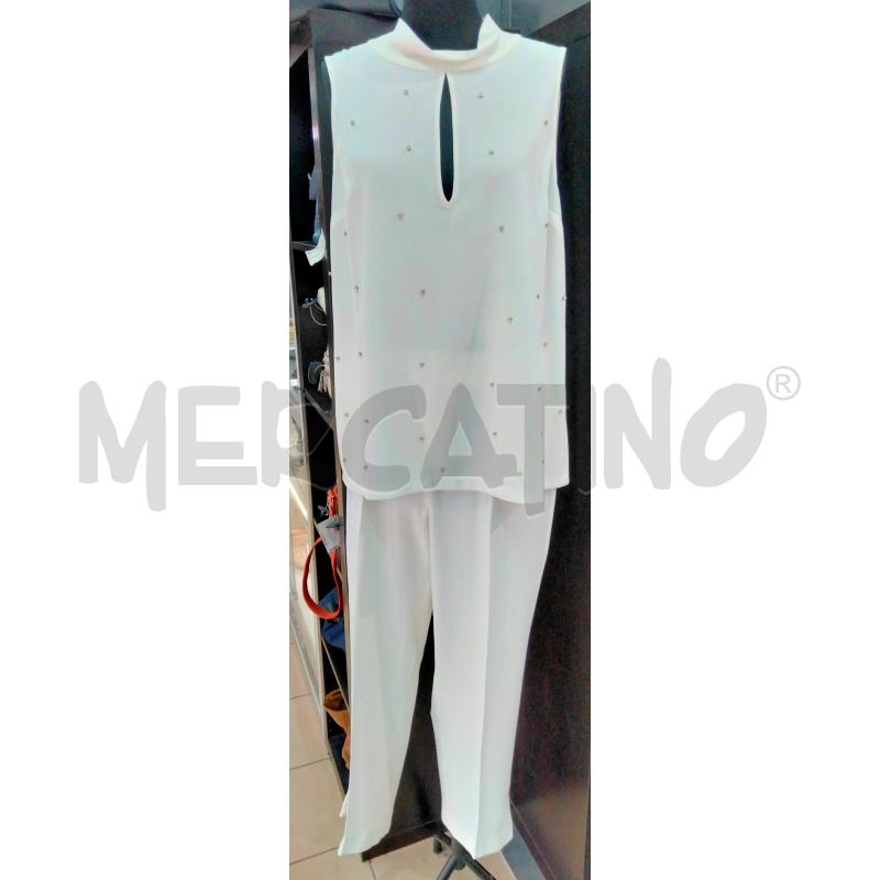 TOP E PANTALONI TWIN SET BIANCO STRASS | Mercatino dell'Usato Roma talenti 1