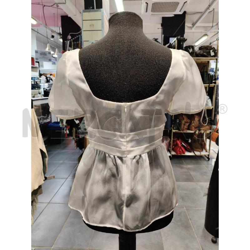 TOP VALENTINO PANNA SETA TRASP FASCIA SATIN | Mercatino dell'Usato Roma talenti 3