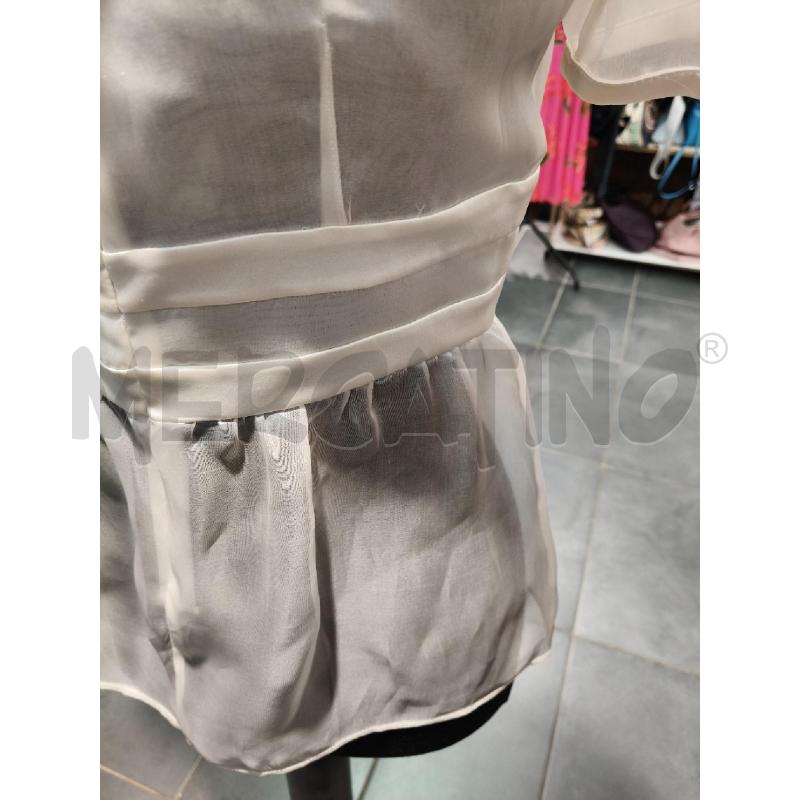 TOP VALENTINO PANNA SETA TRASP FASCIA SATIN | Mercatino dell'Usato Roma talenti 4