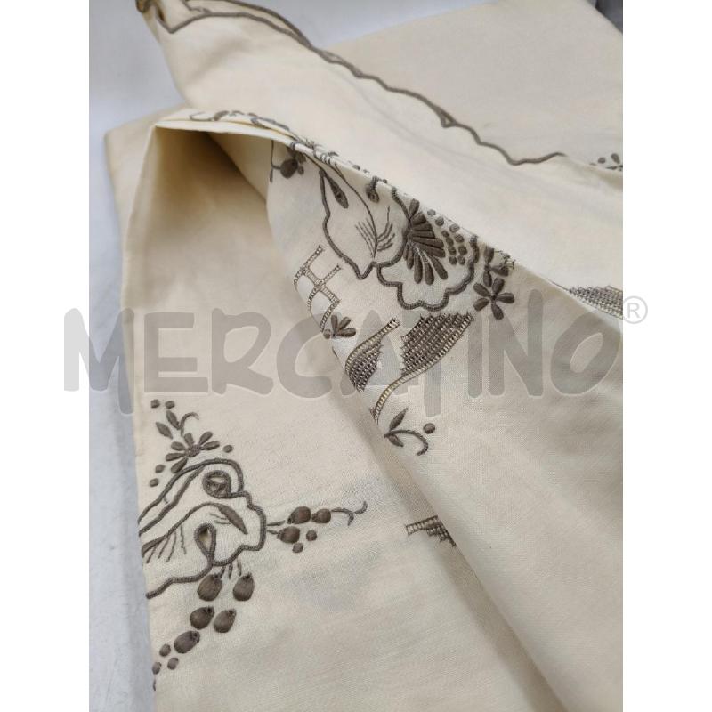 TOVAGLIA LINO RICAMI FIORI | Mercatino dell'Usato Roma talenti 3