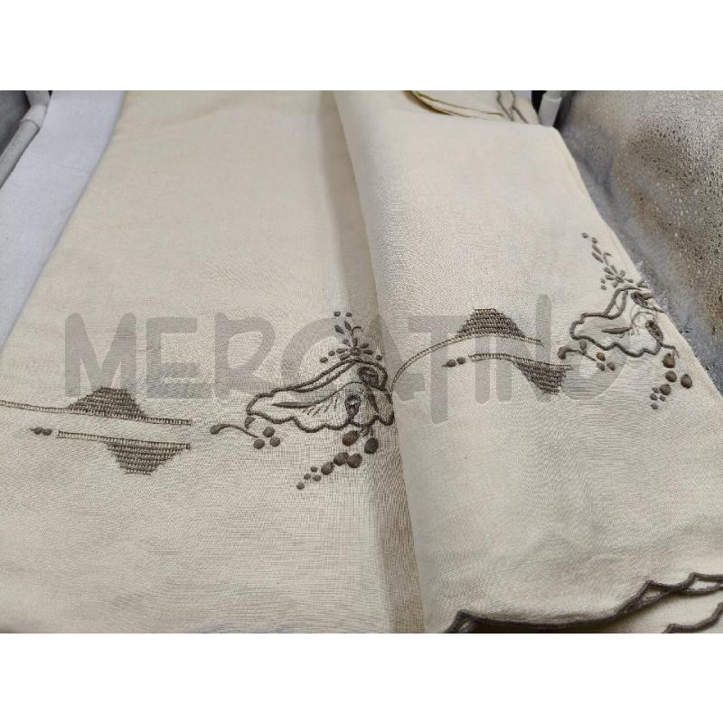 TOVAGLIA LINO RICAMI FIORI | Mercatino dell'Usato Roma talenti 4