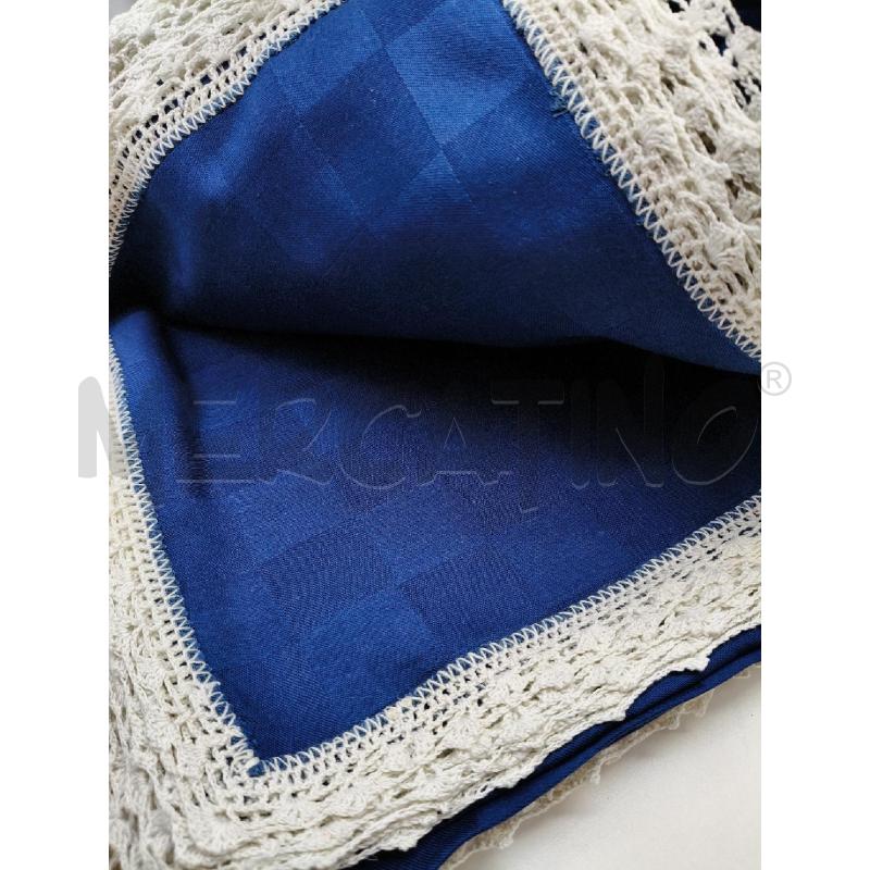 TOVAGLIA+TOV BLU FASCIA MERLETTO  | Mercatino dell'Usato Roma talenti 3