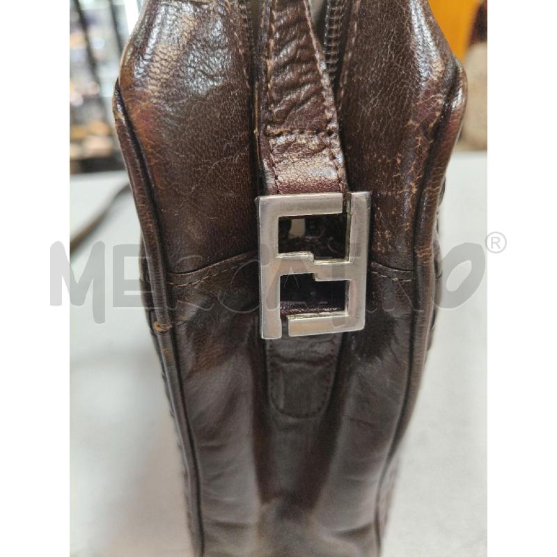 TRACOLLA D FENDI VINTAGE PELLE MARRONE INTRECC | Mercatino dell'Usato Roma talenti 4