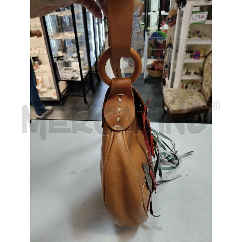 TRACOLLA D PELLE BISC MAXI FIORE COL TURCH | Mercatino dell'Usato Roma talenti 3