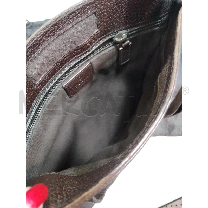 TRACOLLA GUCCI PIATTA TESS BEIGE MONOGRAM/PELLE MARRONE  | Mercatino dell'Usato Roma talenti 4
