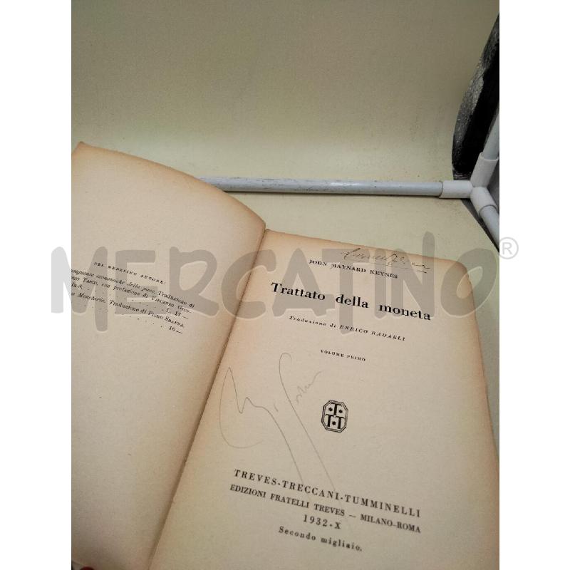 TRATTATO DELLA MONETA TREVES-TRECCANI-TUMMINELLI  1932 | Mercatino dell'Usato Roma talenti 4