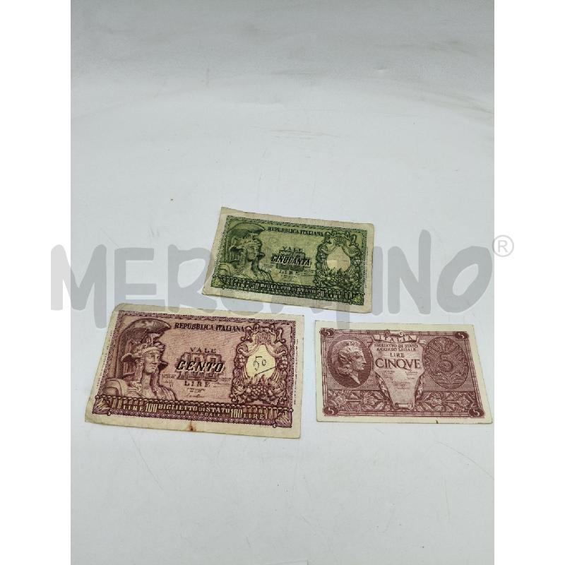 TRIS BANCONOTE LIRE CINQUE CENTO CINQUANTA | Mercatino dell'Usato Roma talenti 2