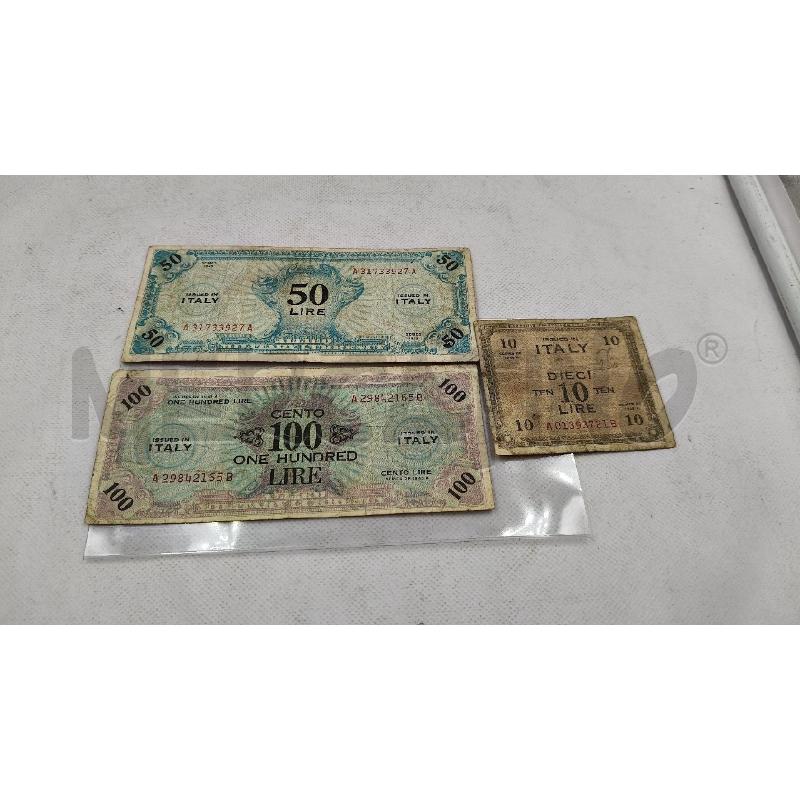 TRIS BANCONOTE LIRE OCCUPAZIONE AMERICANA | Mercatino dell'Usato Roma talenti 1
