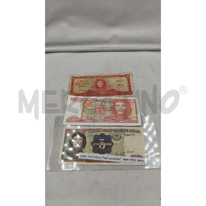 TRIS BANCONOTE TRES PESOS  | Mercatino dell'Usato Roma talenti 1