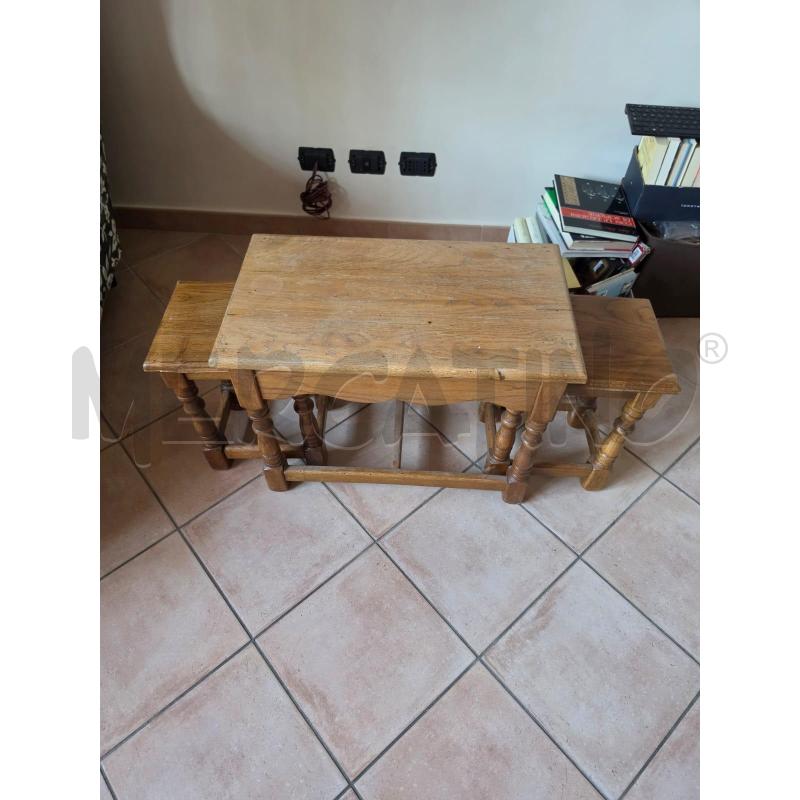 TRIS TAVOLINI LEGNO | Mercatino dell'Usato Roma talenti 1