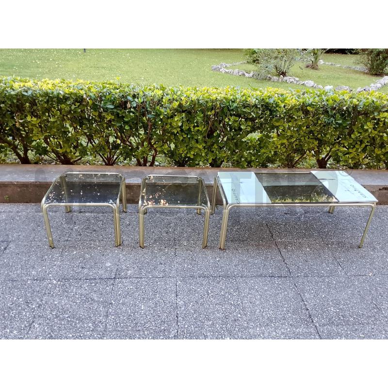 TRIS TAVOLINI OTTONE P/VETRO | Mercatino dell'Usato Roma talenti 1