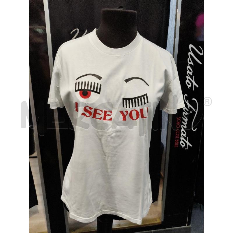 T SHIRT D CHIARA FERRAGNI BIA I SEE YOU | Mercatino dell'Usato Roma talenti 1