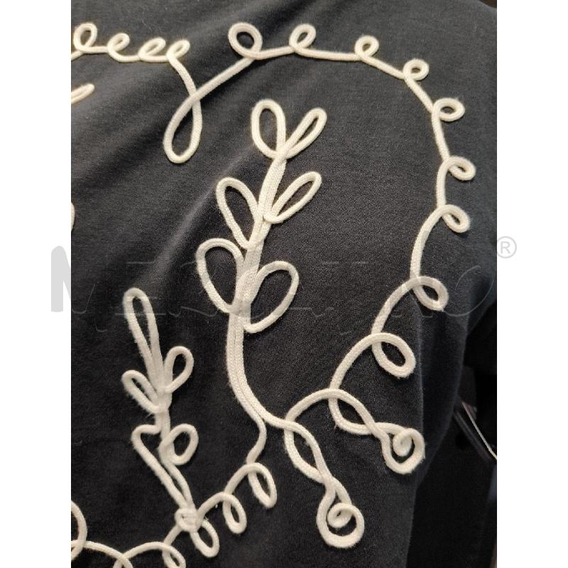 T SHIRT D MAX MARA NERO DECO CUORE BEIGE FILO  | Mercatino dell'Usato Roma talenti 2