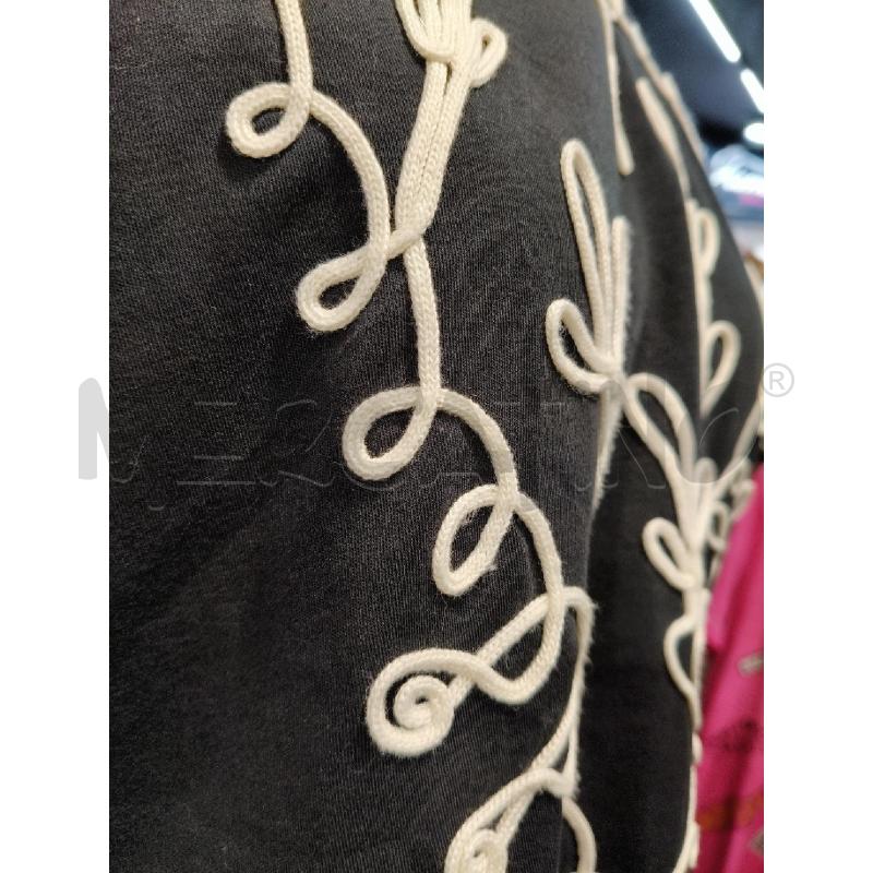 T SHIRT D MAX MARA NERO DECO CUORE BEIGE FILO  | Mercatino dell'Usato Roma talenti 3