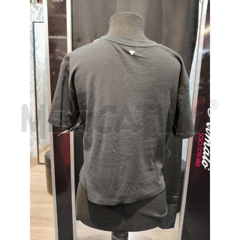 T SHIRT D MAX MARA NERO DECO CUORE BEIGE FILO  | Mercatino dell'Usato Roma talenti 4