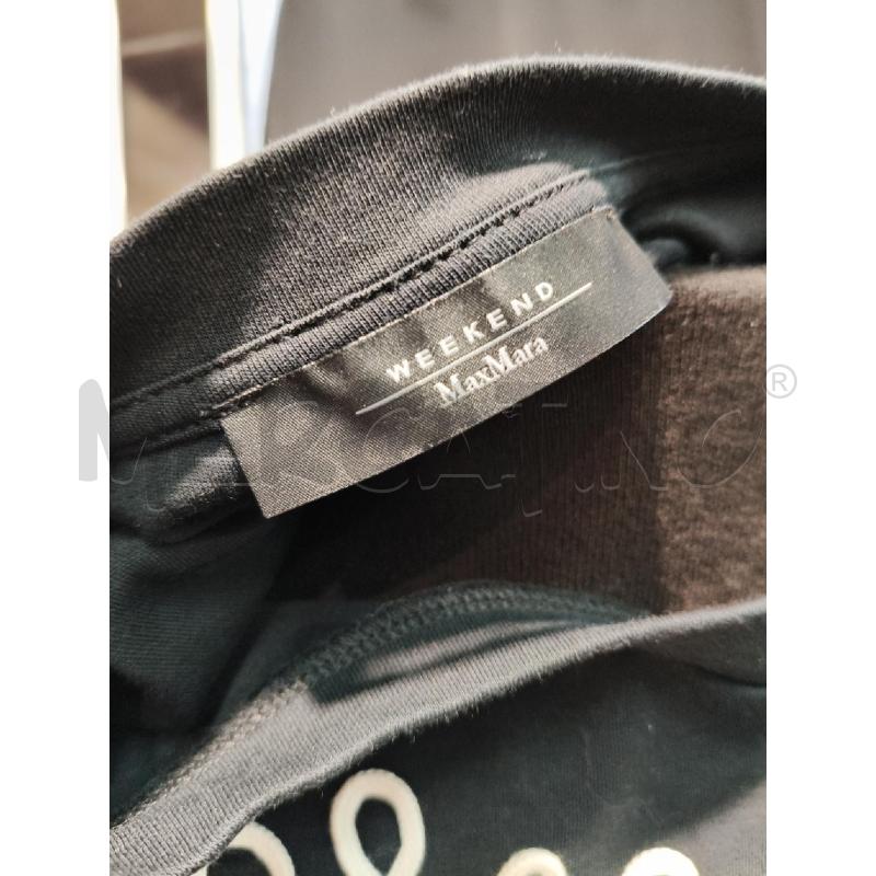 T SHIRT D MAX MARA NERO DECO CUORE BEIGE FILO  | Mercatino dell'Usato Roma talenti 5