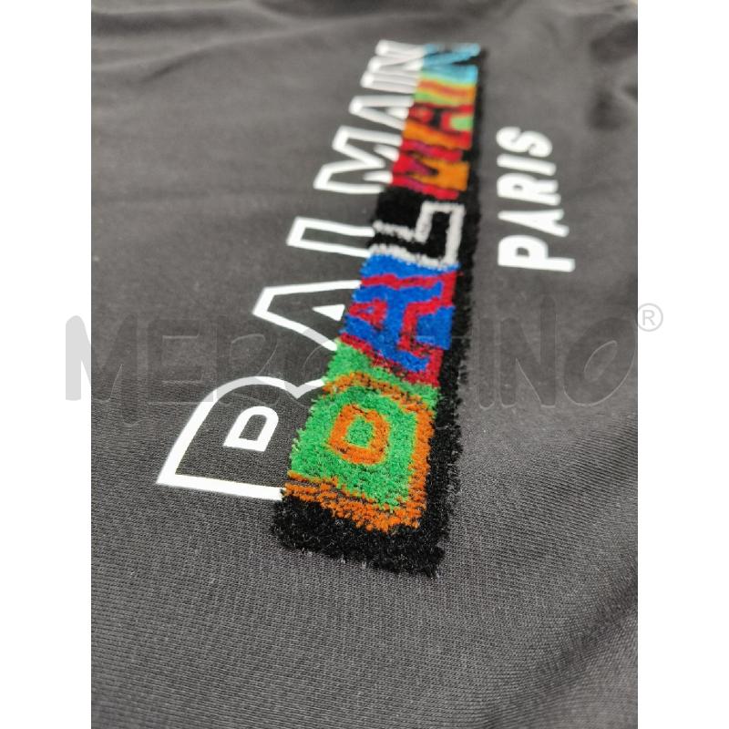 T SHIRT UOMO BALMAIN NERO LOGO BIA/COL RIL  | Mercatino dell'Usato Roma talenti 3