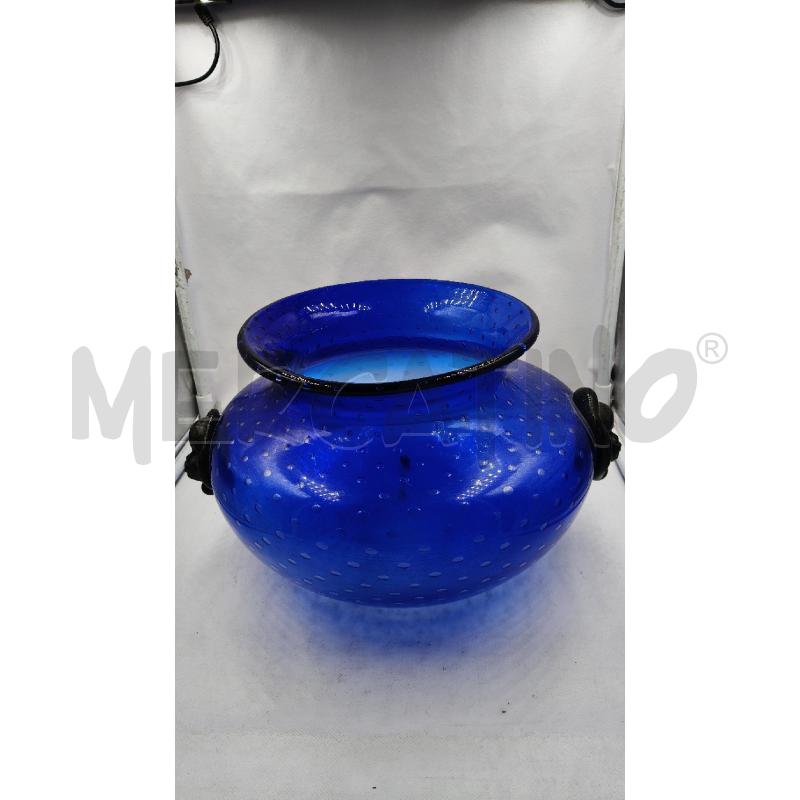 VASO MURANO BLU TESTE MORO  | Mercatino dell'Usato Roma talenti 1