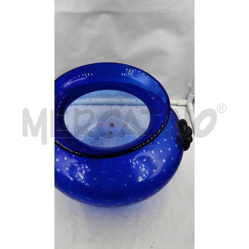 VASO MURANO BLU TESTE MORO  | Mercatino dell'Usato Roma talenti 5