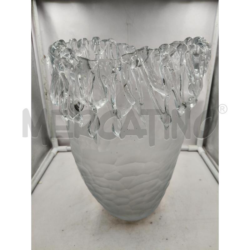 VASO MURANO EFFETTO GHIACCIO | Mercatino dell'Usato Roma talenti 1