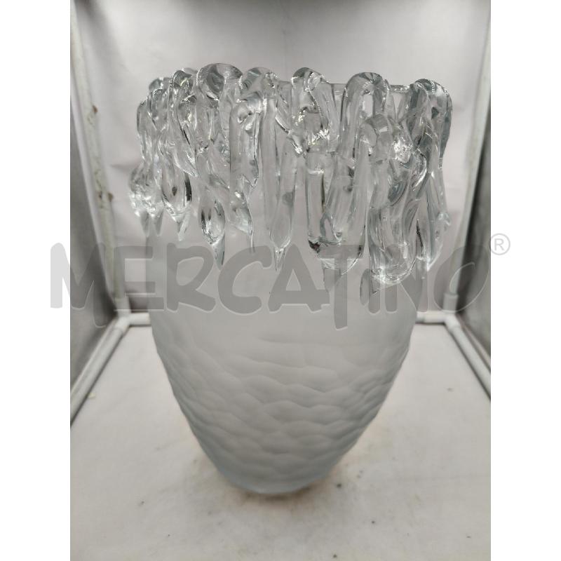 VASO MURANO EFFETTO GHIACCIO | Mercatino dell'Usato Roma talenti 3