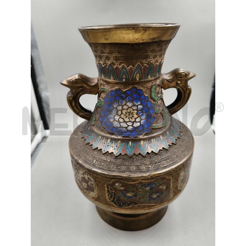 VASO ORIENT BRONZO SMALTI  | Mercatino dell'Usato Roma talenti 1