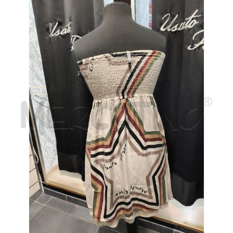 VESTITINO FASCIA MANILA GRACE SETA BEI BANDE VER BORD | Mercatino dell'Usato Roma talenti 4