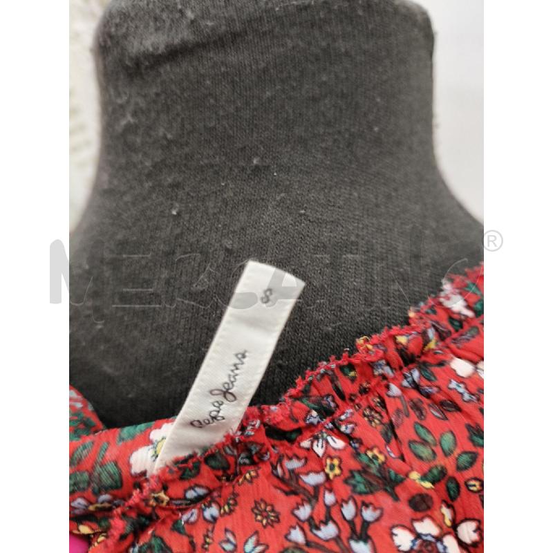 VESTITINO PEPE JEANS ROSSO VELO FIOREL VOLANT | Mercatino dell'Usato Roma talenti 4