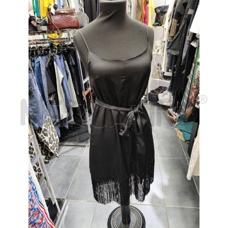 VESTITINO PLEASE SATIN NERO B/FRANGE + CINTA | Mercatino dell'Usato Roma talenti 5