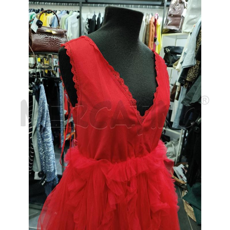VESTITINO TWIN SET ACTITUDE ROSSO SC/V TULLE ROUCHES | Mercatino dell'Usato Roma talenti 2