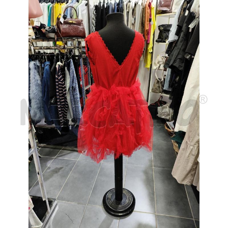 VESTITINO TWIN SET ACTITUDE ROSSO SC/V TULLE ROUCHES | Mercatino dell'Usato Roma talenti 3