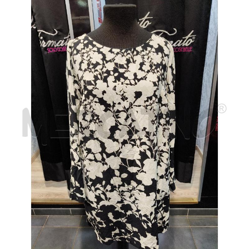 VESTITINO TWIN SET NERO FOGLIE BEIGE BOTT LAT | Mercatino dell'Usato Roma talenti 1
