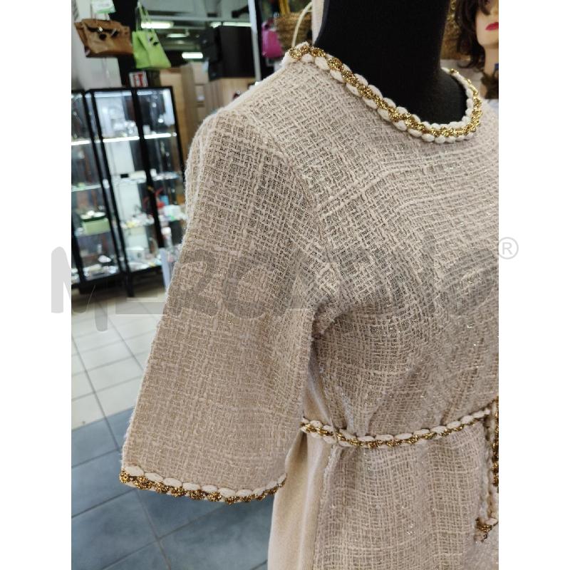 VESTITO D VICBEE TUBINO BEI RAFIA BORDI ORO  | Mercatino dell'Usato Roma talenti 2