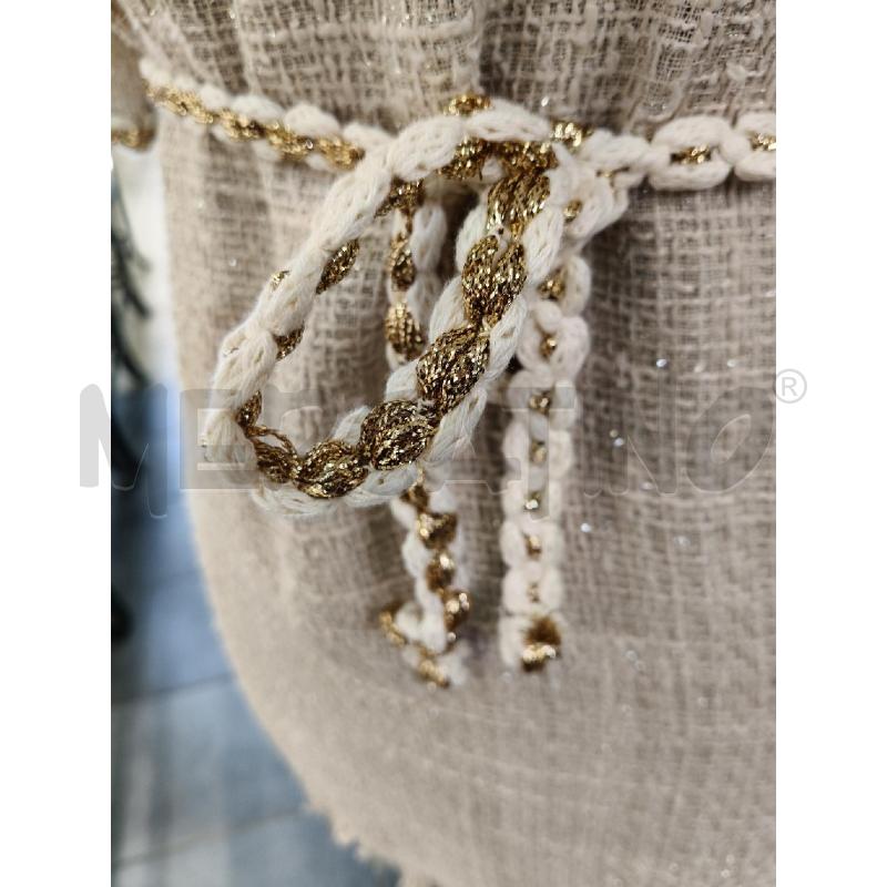 VESTITO D VICBEE TUBINO BEI RAFIA BORDI ORO  | Mercatino dell'Usato Roma talenti 3