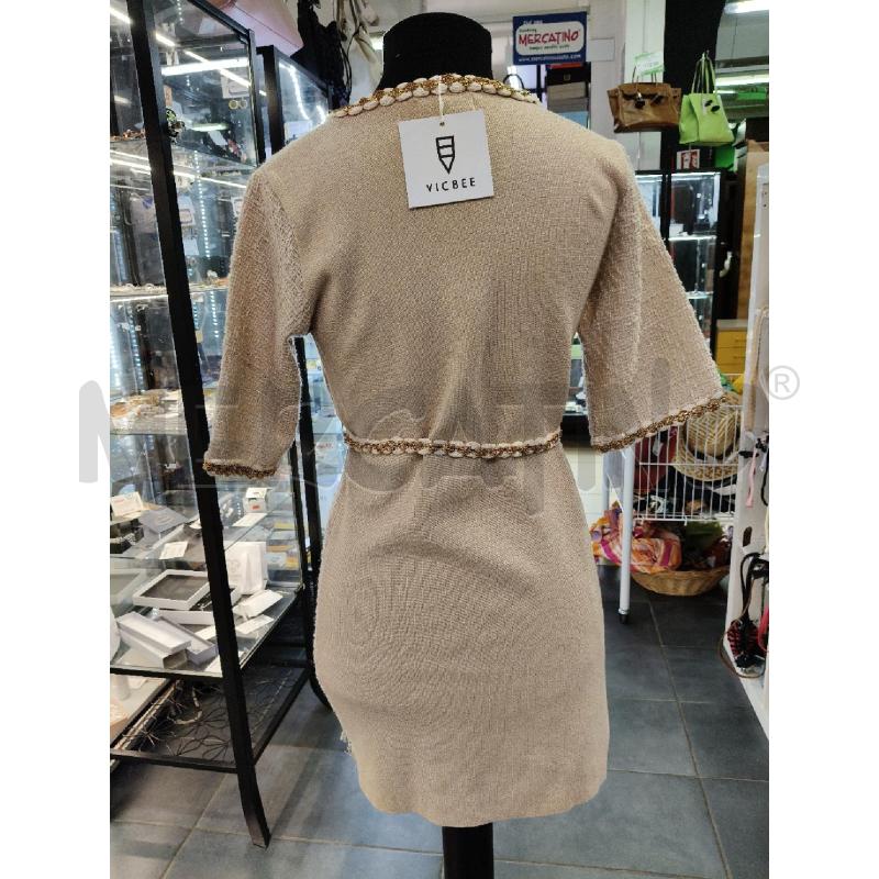 VESTITO D VICBEE TUBINO BEI RAFIA BORDI ORO  | Mercatino dell'Usato Roma talenti 4
