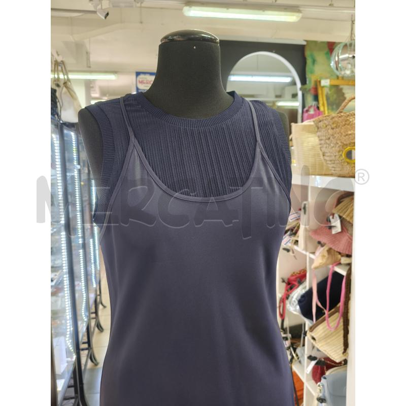 VESTITO LU ARMANI EXCHANGE SATIN BLU CON MAGLIA TRAF | Mercatino dell'Usato Roma talenti 2