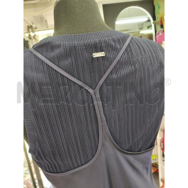 VESTITO LU ARMANI EXCHANGE SATIN BLU CON MAGLIA TRAF | Mercatino dell'Usato Roma talenti 5