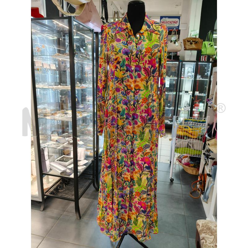 VESTITO LU BOTTONCINI  OTTOTREDICI OCRA FANT FLOREALE | Mercatino dell'Usato Roma talenti 1