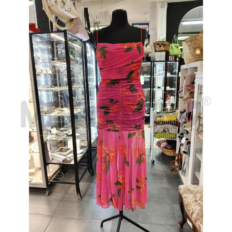 VESTITO PINKO TULLE FUC FIORI ROSSI ARRIC | Mercatino dell'Usato Roma talenti 1