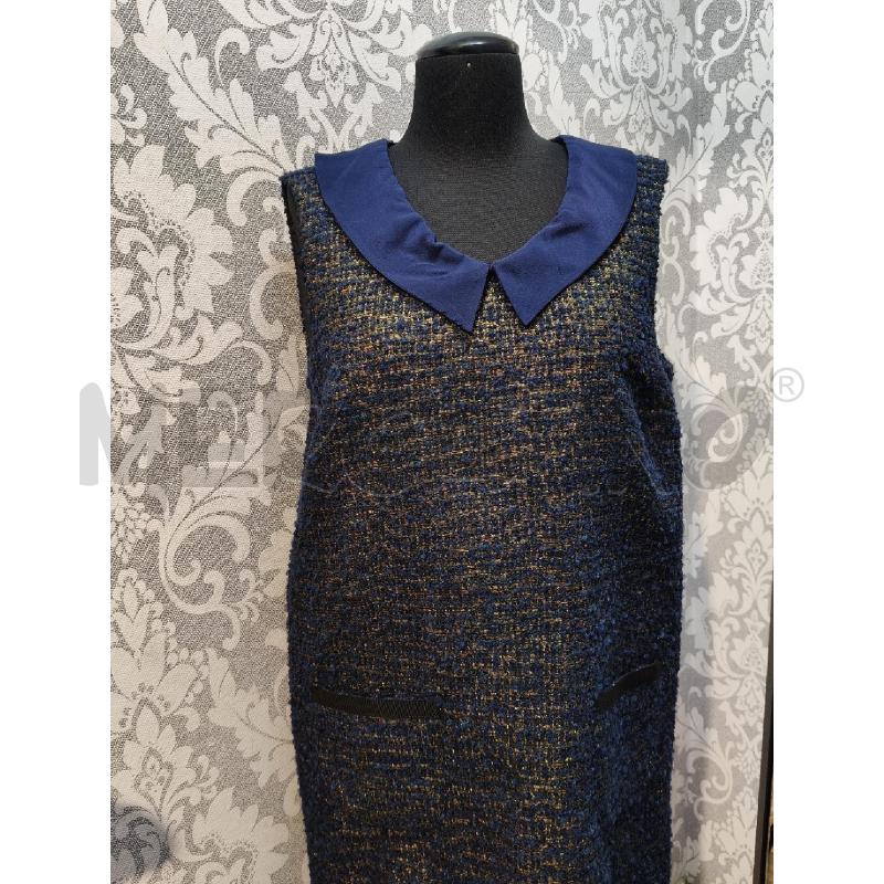 VESTITO SMAN MAX CO BOUCLE BLU ORO MAXI COLLO  | Mercatino dell'Usato Roma talenti 2