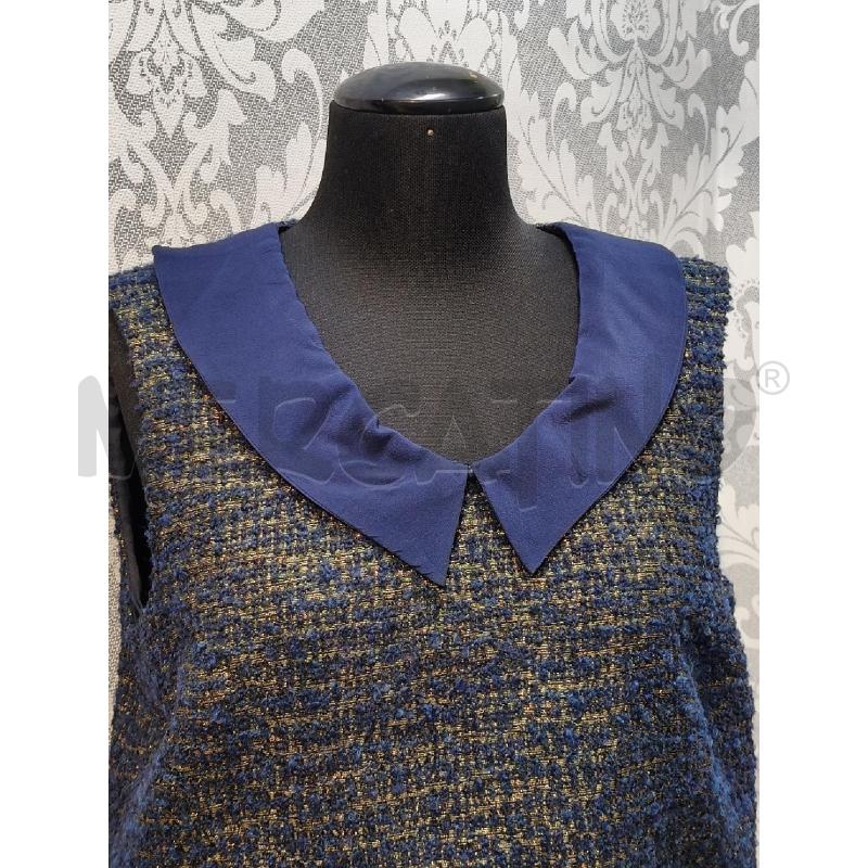 VESTITO SMAN MAX CO BOUCLE BLU ORO MAXI COLLO  | Mercatino dell'Usato Roma talenti 3