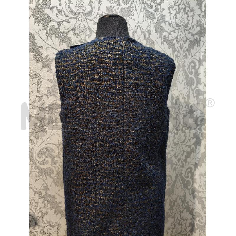 VESTITO SMAN MAX CO BOUCLE BLU ORO MAXI COLLO  | Mercatino dell'Usato Roma talenti 5