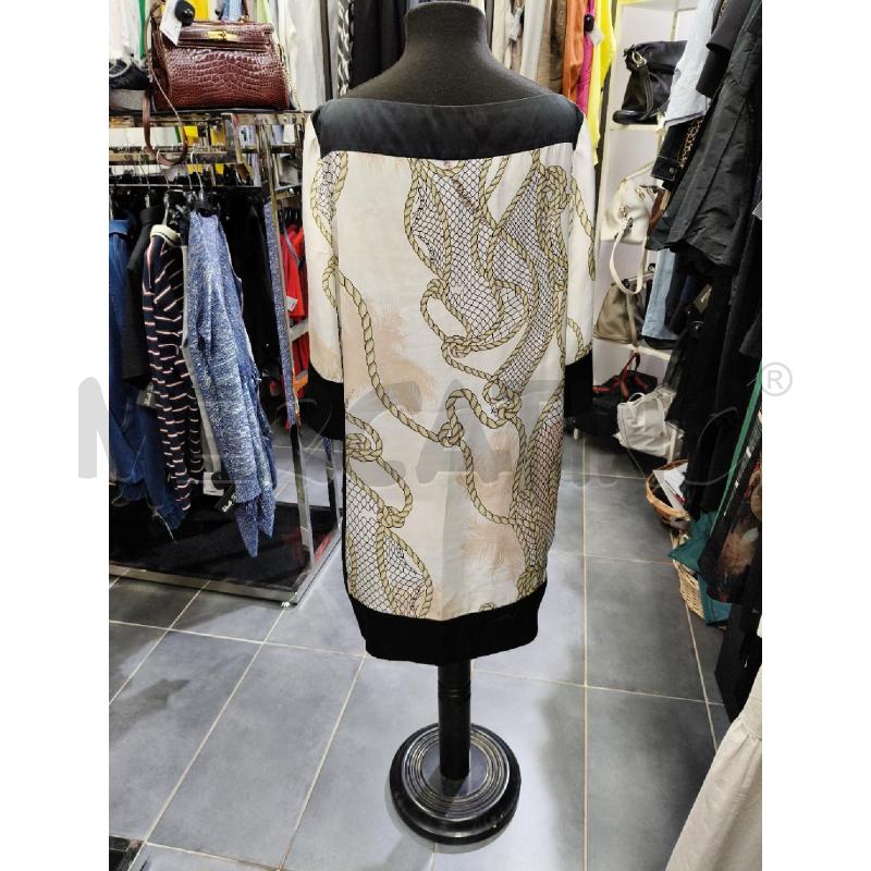 VESTITO VERSACE BIA STAMPA CATENE BORDI NERO  | Mercatino dell'Usato Roma talenti 3