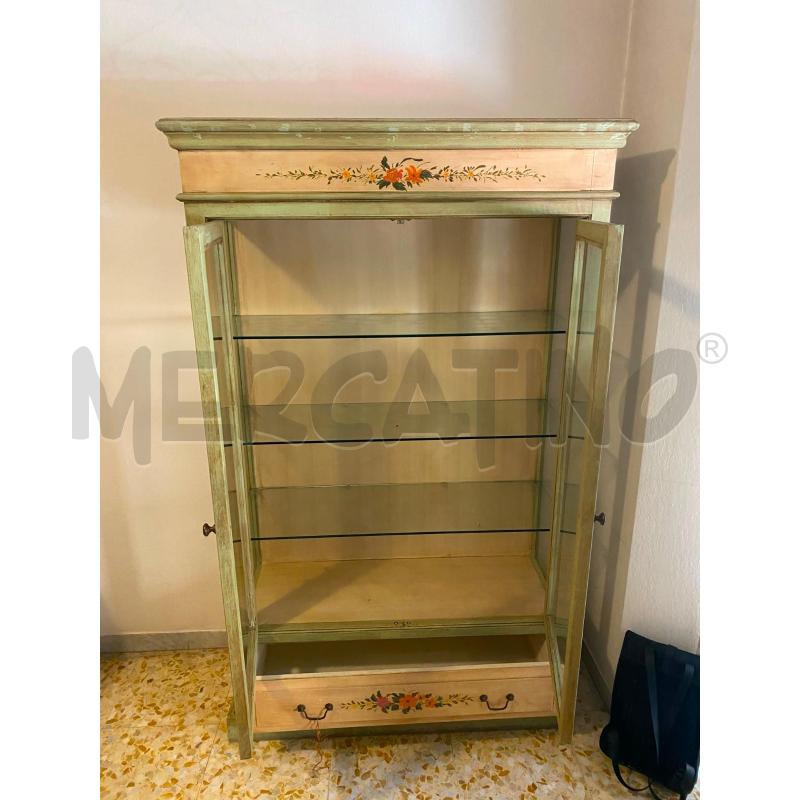 VETRINA LEGNO 2ANTE 1C VERDE | Mercatino dell'Usato Roma talenti 2