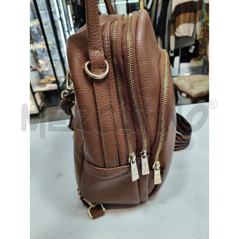 ZAINO PELLE M BRC COGNAC MULTISCOMP ZIP DOR  | Mercatino dell'Usato Roma talenti 3