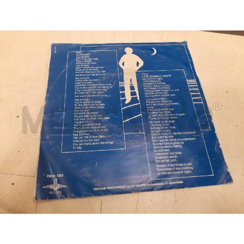 45GIRI MIKE FRANCIS SURVIVOR | Mercatino dell'Usato Roma zona marconi 2