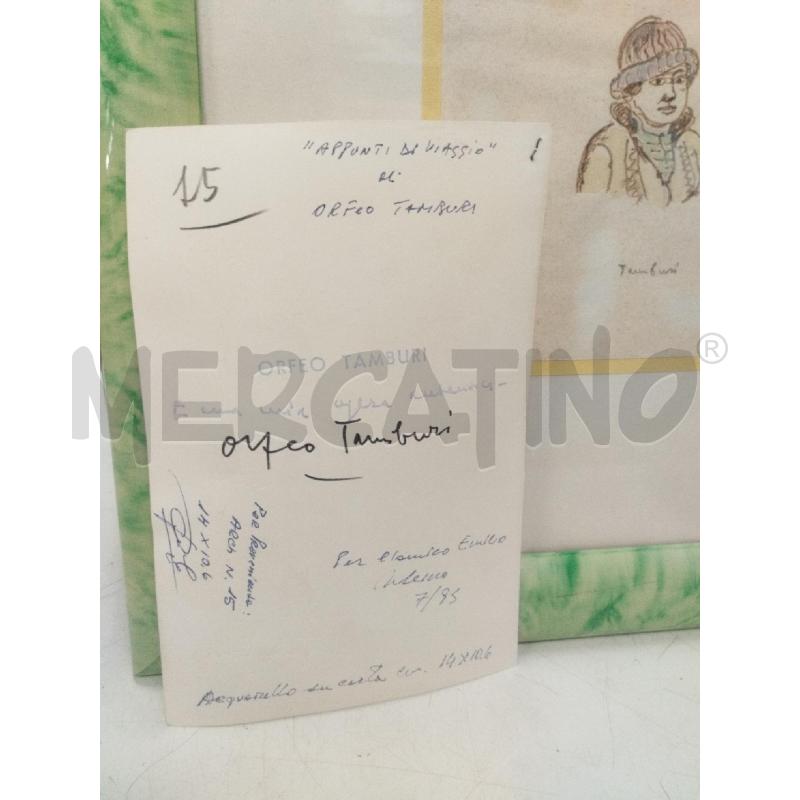 ACQUARELLO TAMBURI APPUNTI DI VIAGGIO C/VERDE | Mercatino dell'Usato Roma zona marconi 4